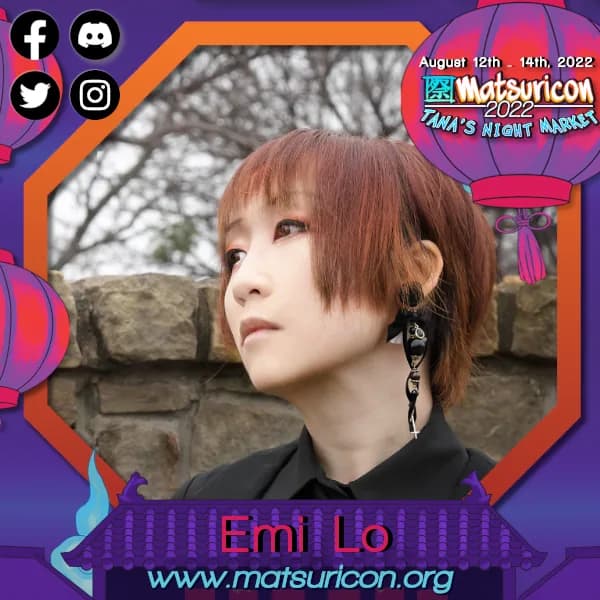 2022 Matsuricon guest announcement artwork for Emi Lo