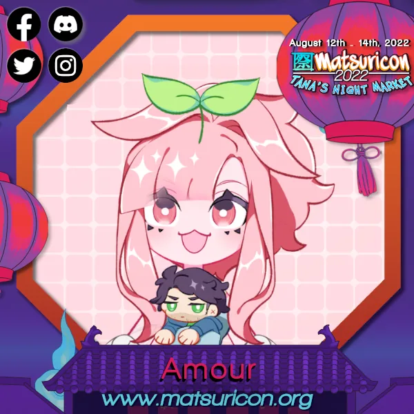 2022 Matsuricon guest announcement artwork for Amour