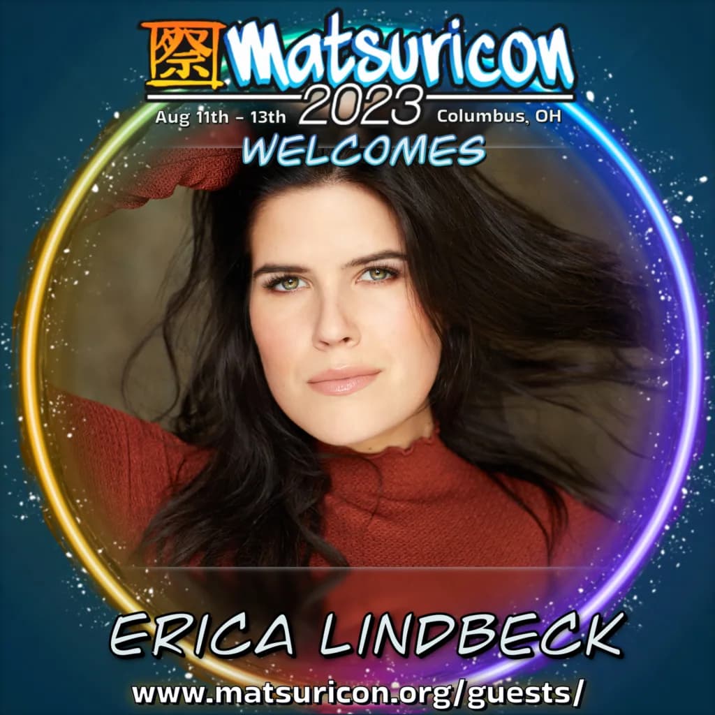 2023 Matsuricon guest announcement artwork for Erica Lindbeck