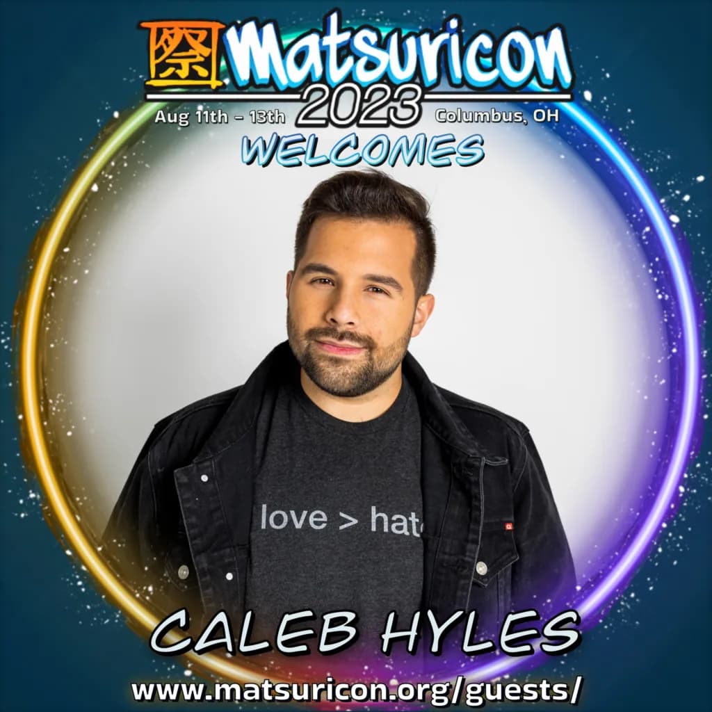 2023 Matsuricon guest announcement artwork for Caleb Hyles