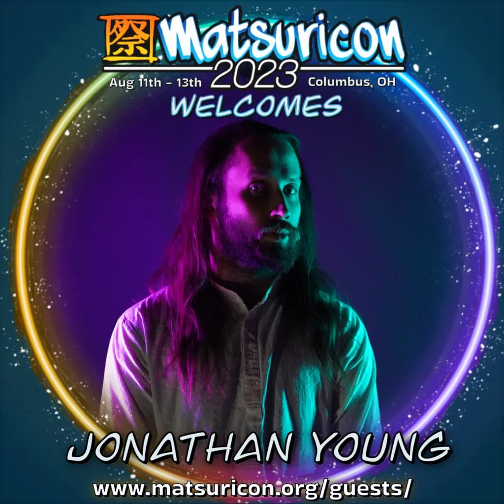 2023 Matsuricon guest announcement artwork for Jonathan Young