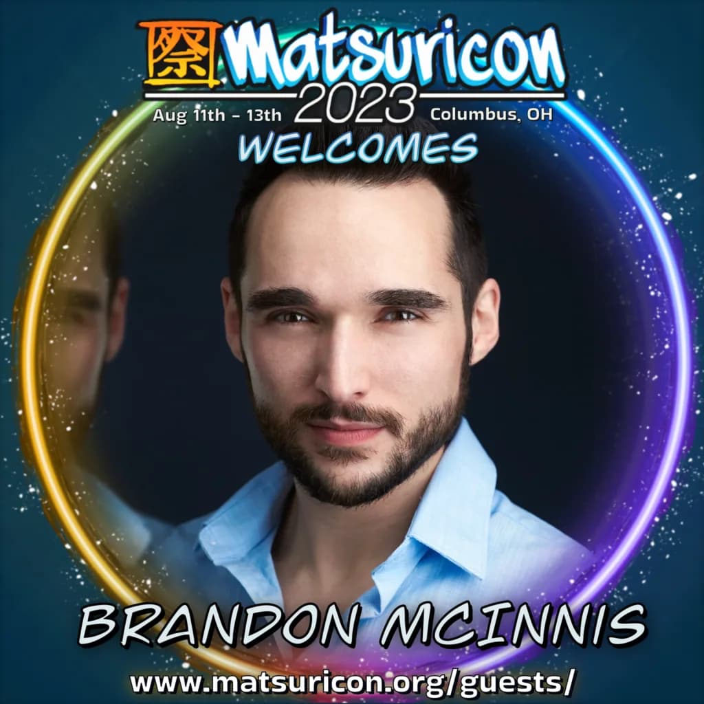 2023 Matsuricon guest announcement artwork for Brandon McInnis