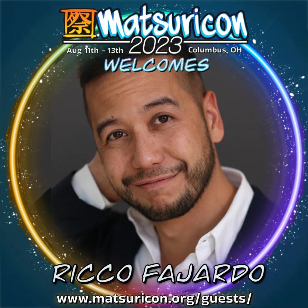 2023 Matsuricon guest announcement artwork for Ricco Fajardo