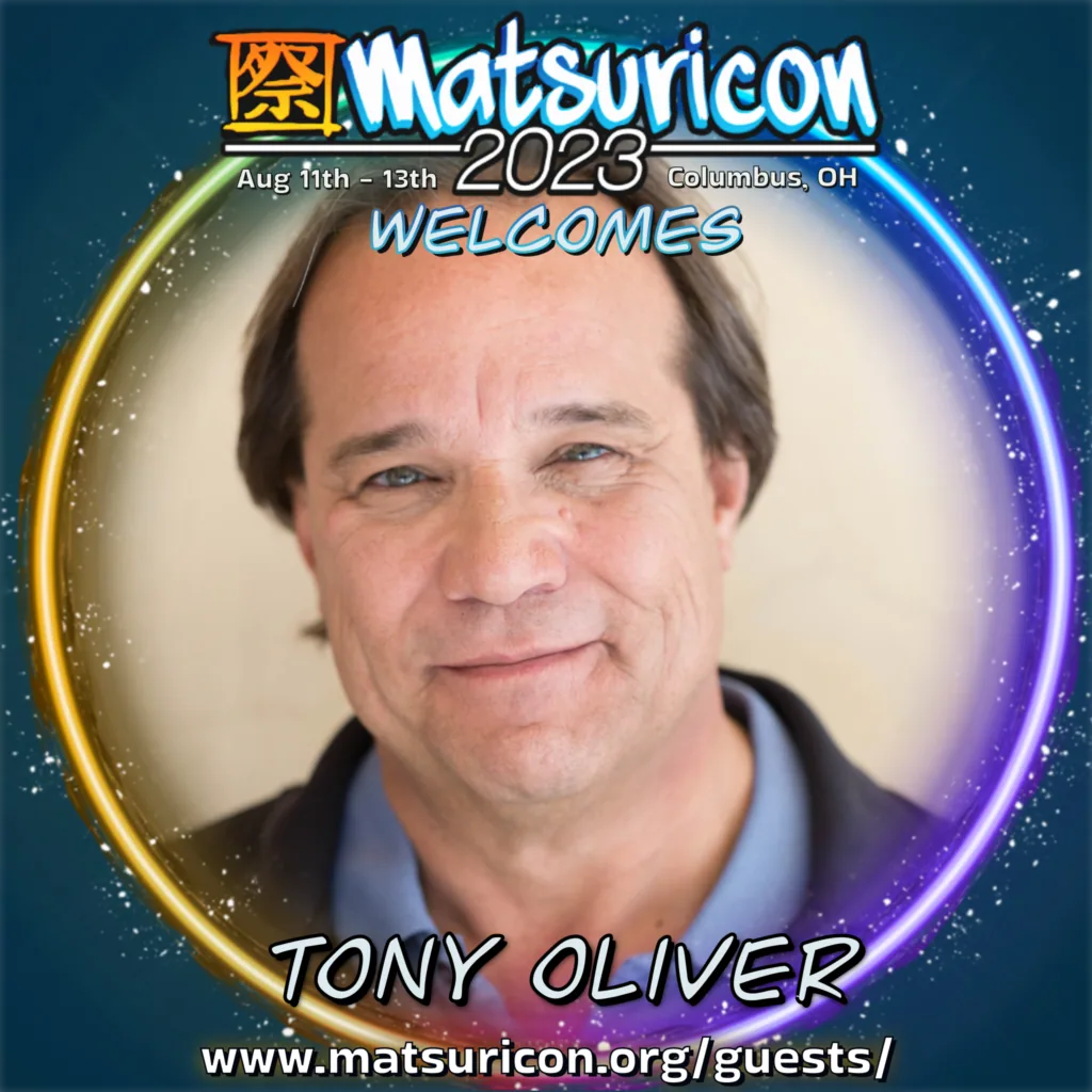 2023 Matsuricon guest announcement artwork for Tony Oliver