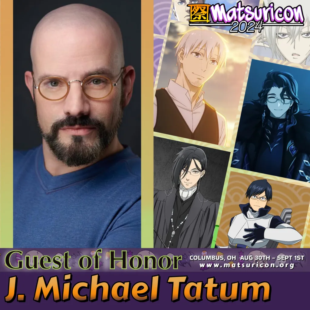 2024 Matsuricon guest announcement artwork for J. Michael Tatum