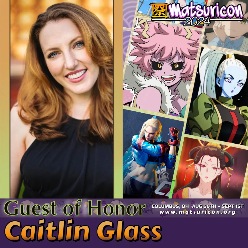 2024 Matsuricon guest announcement artwork for Caitlin Glass