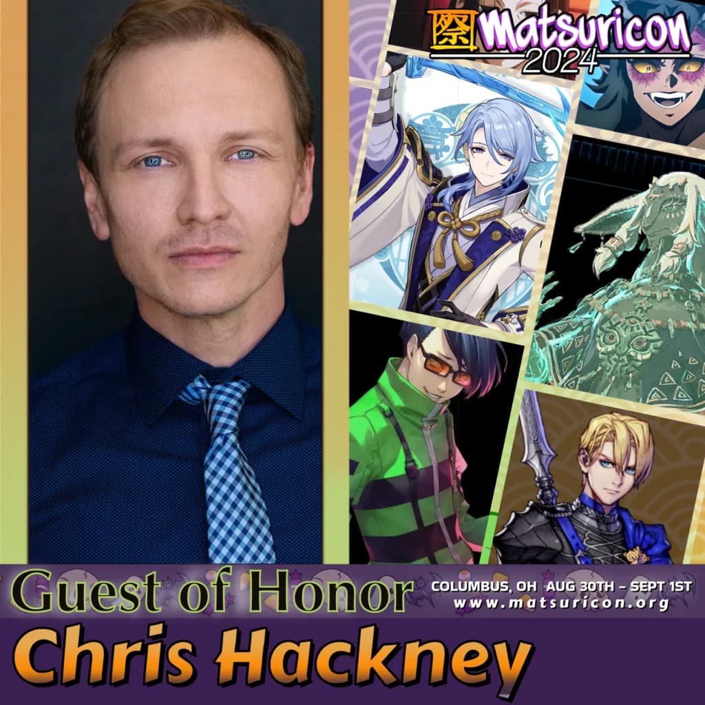 2024 Matsuricon guest announcement artwork for Chris Hackney