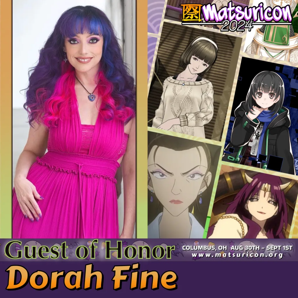 2024 Matsuricon guest announcement artwork for Dorah Fine