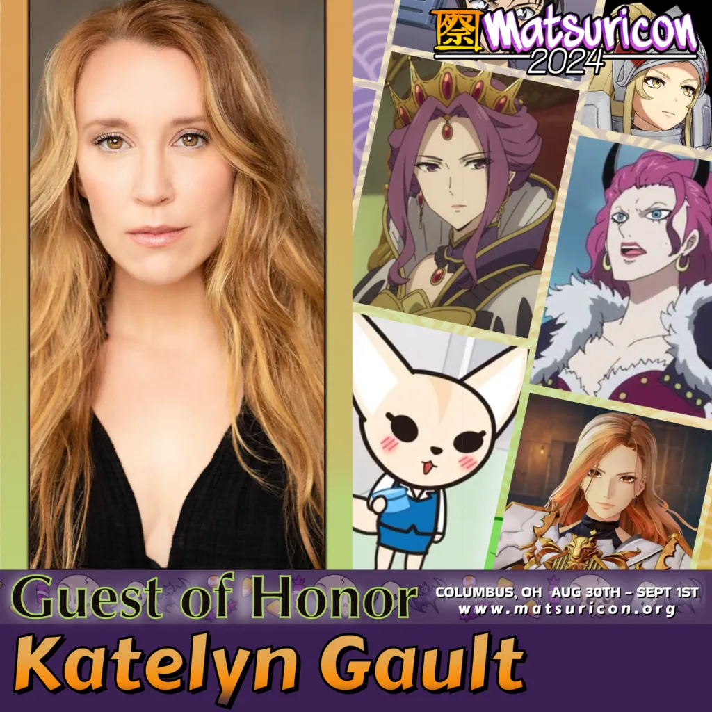 2024 Matsuricon guest announcement artwork for Katelyn Gault