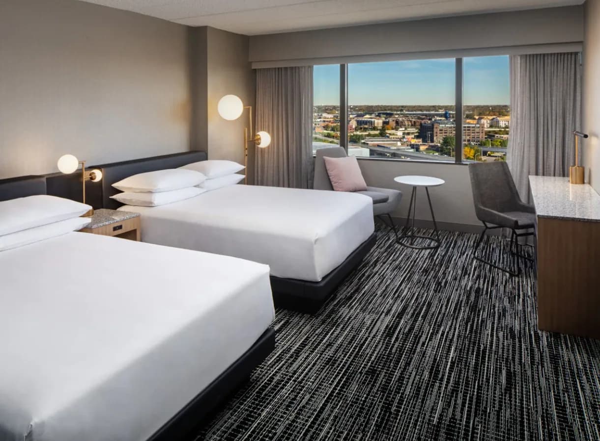 A double guest room at Hyatt Regency Columbus